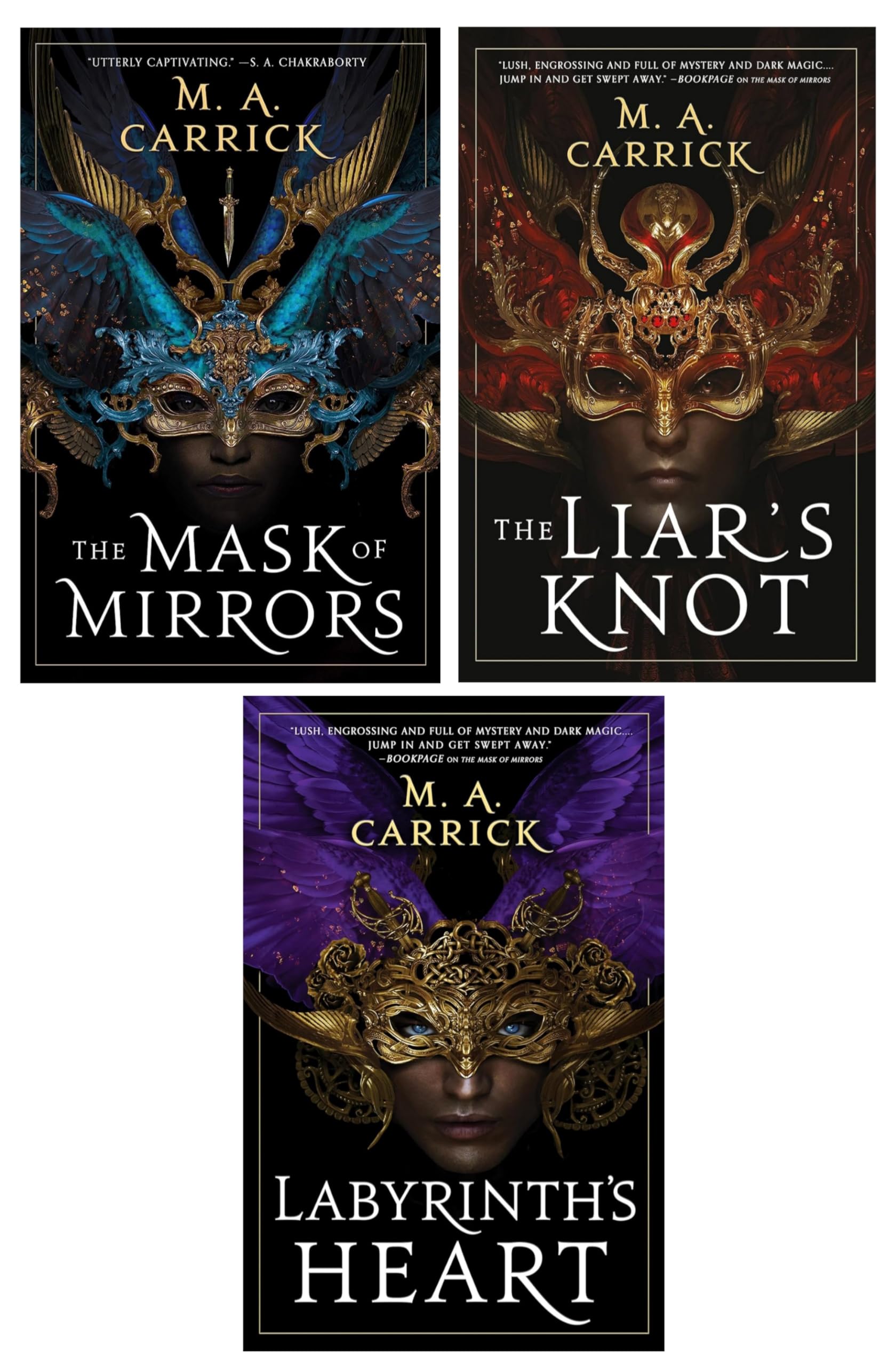 Rook & Rose Series 3 Books Set – The Mask of Mirrors, The Liar's Knot, and Labyrinth's Heart