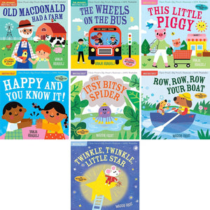 Indestructibles Beloved Classics 7 Books.Twinkle,Twinkle,Little Star;Row,Row,Row Your Boat;The Itsy Bitsy Spider;Happy and You Know It!;This Little Piggy;The Wheels on the Bus;Old MacDonald Had a Farm
