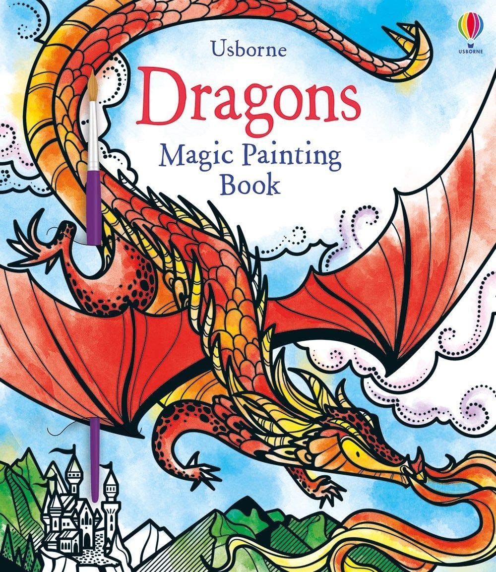 Magic Painting Book 6 Books Collection Pack Set #3 (Cinderella, Dragons, Fairy Gardens, Mermaids, Snow Queen, Unicorns)