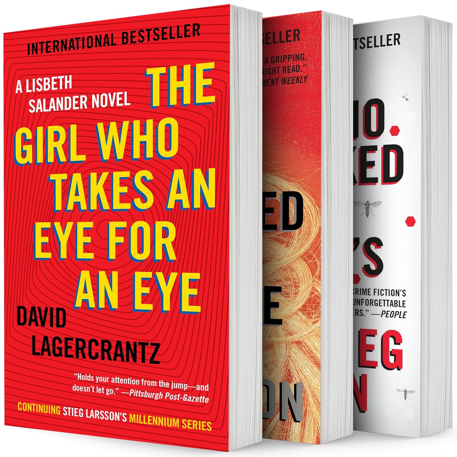 A Lisbeth Salander Novel 3 Books Collection Set by David Lagercrantz - The Girl Who Takes an Eye for an Eye, The Girl Who Kicked the Hornet's Nest, The Girl Who Played with Fire