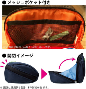 Kokuyo Shellbro Pen Case, Shell-shaped structure, Big Capacity Pencil Case, Large Pencil Pouch, Stationery Pen Bag, Purple x Emerald Green, Japan Import (F-VBF190-4)