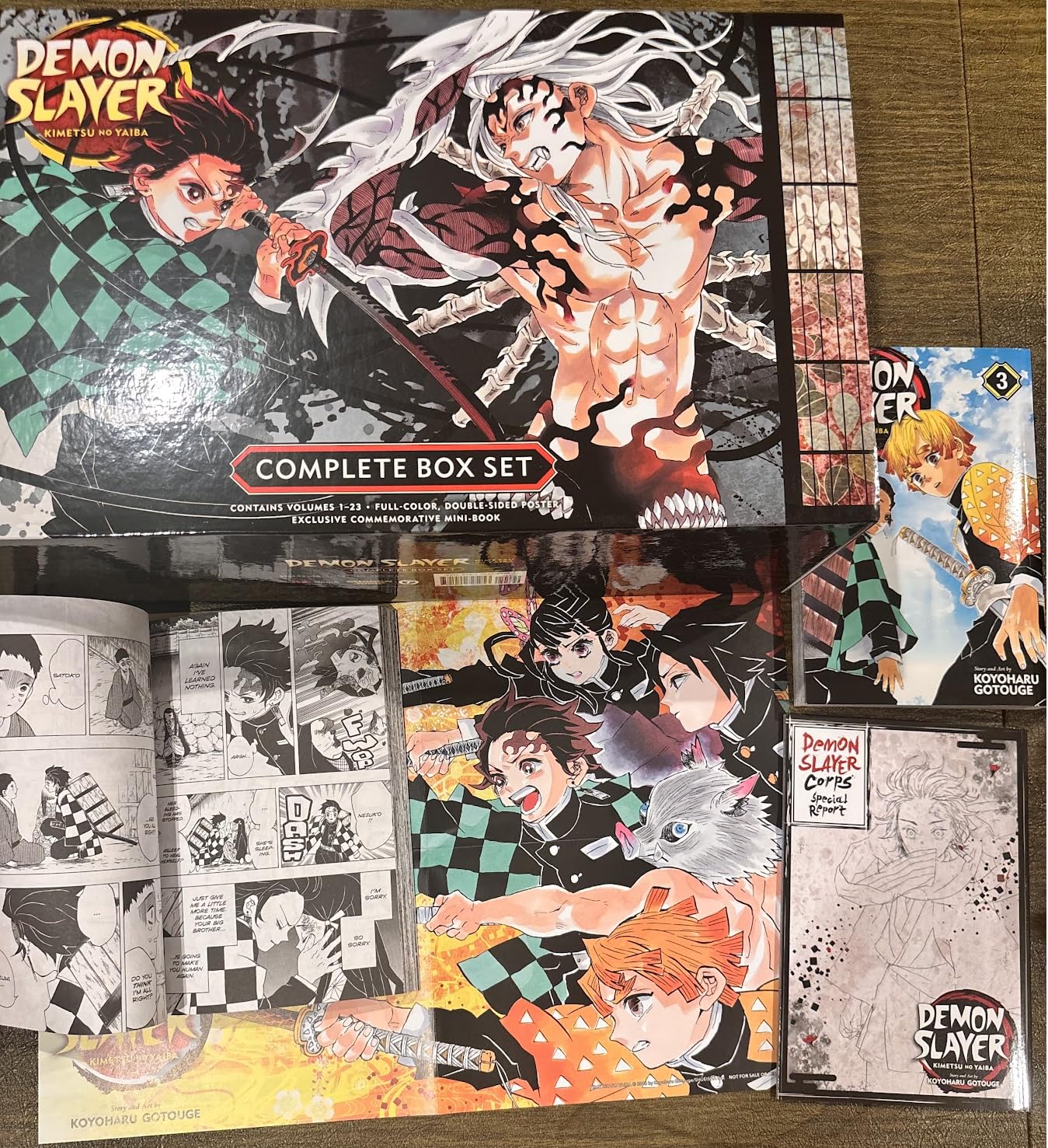 Demon Slayer Manga Box Set Kimetsu no Yaiba (Volumes 1–23) – English Premium Manga Edition with Booklet & Poster – Koyoharu Gotouge, VIZ Media & Juliet Music Bookmark (Demon Slayer: Kimetsu no Yaiba)
