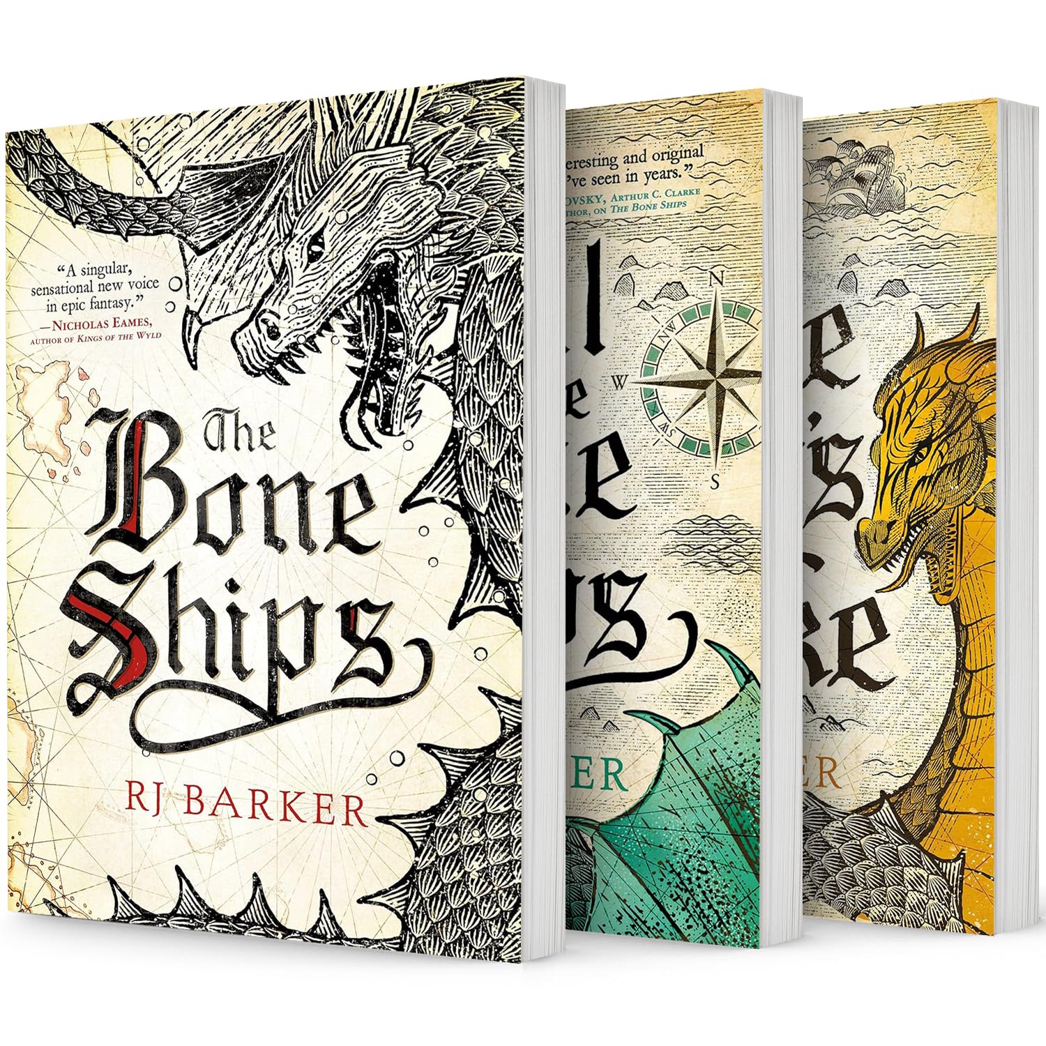 The Tide Child Trilogy Series, Collection Set of 3 Books. The Bone Ships, Call of the Bone Ships and The Bone Ship's Wake by RJ Barker