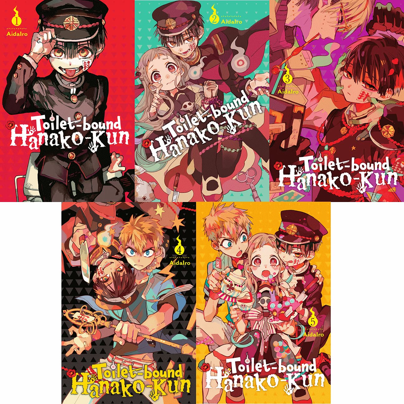 Toilet-Bound Hanako-Kun Series 5 book set Vol. 1 - 5 by Aidairo