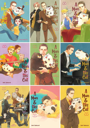 A Man and His Cat Manga Collection Set Vol. 1-9 by Umi Sakurai (9 Books)