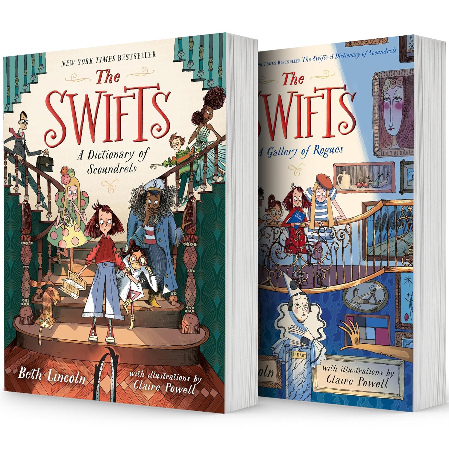 The Swifts Series, 2 Books Set (Hardcover), The Swifts: A Dictionary of Scoundrels, The Swifts: A Gallery of Rogues, by Beth Lincoln