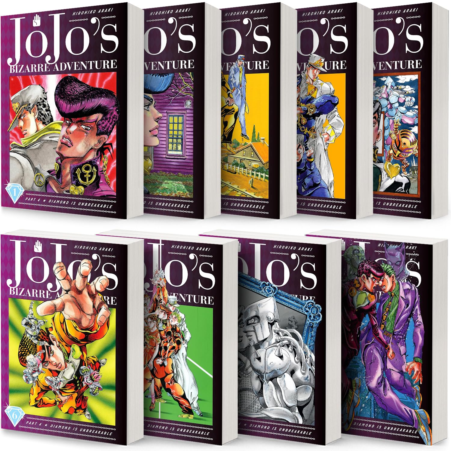 Jojos Bizarre Adventure Part 4 Diamond Is Unbreakable Vol 1-9 FULL Collection 9 Books Set
