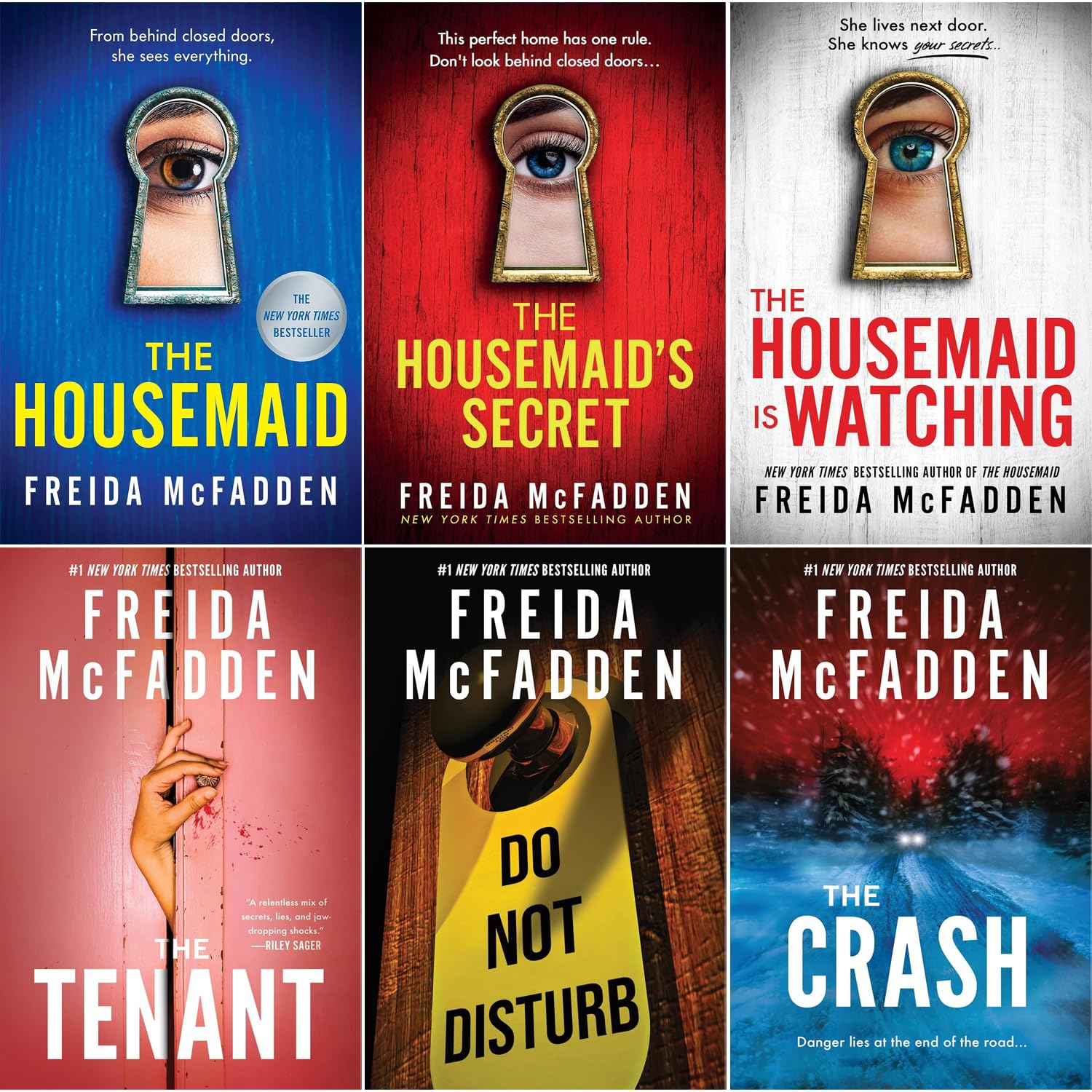 Freida McFadden Bestselling Series Collection 6-Book Set — The Housemaid, The Housemaid's Secret, The Housemaid Is Watching, The Tenant, Do Not Disturb, The Crash
