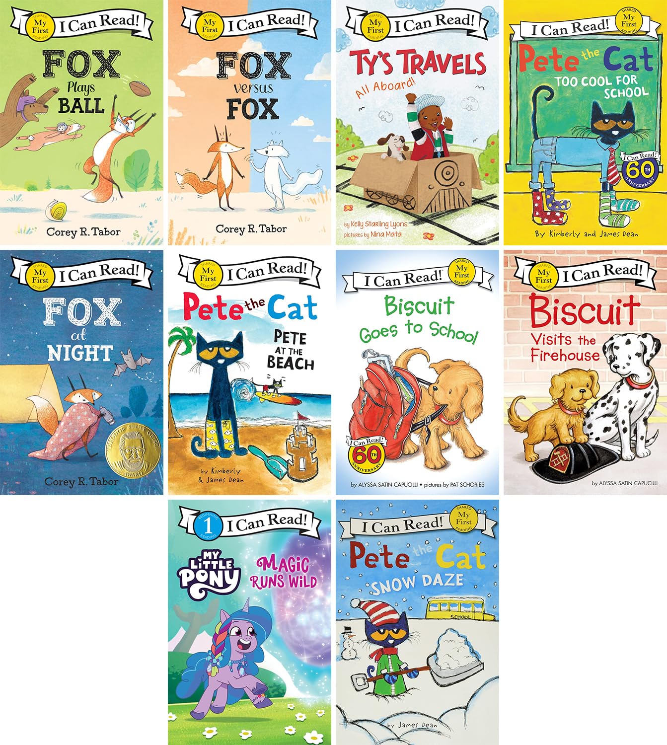 My First I Can Read Series, 10 Books Collection Set, Fox, Cat, Dog, Pony, Children's Books (Paperback)