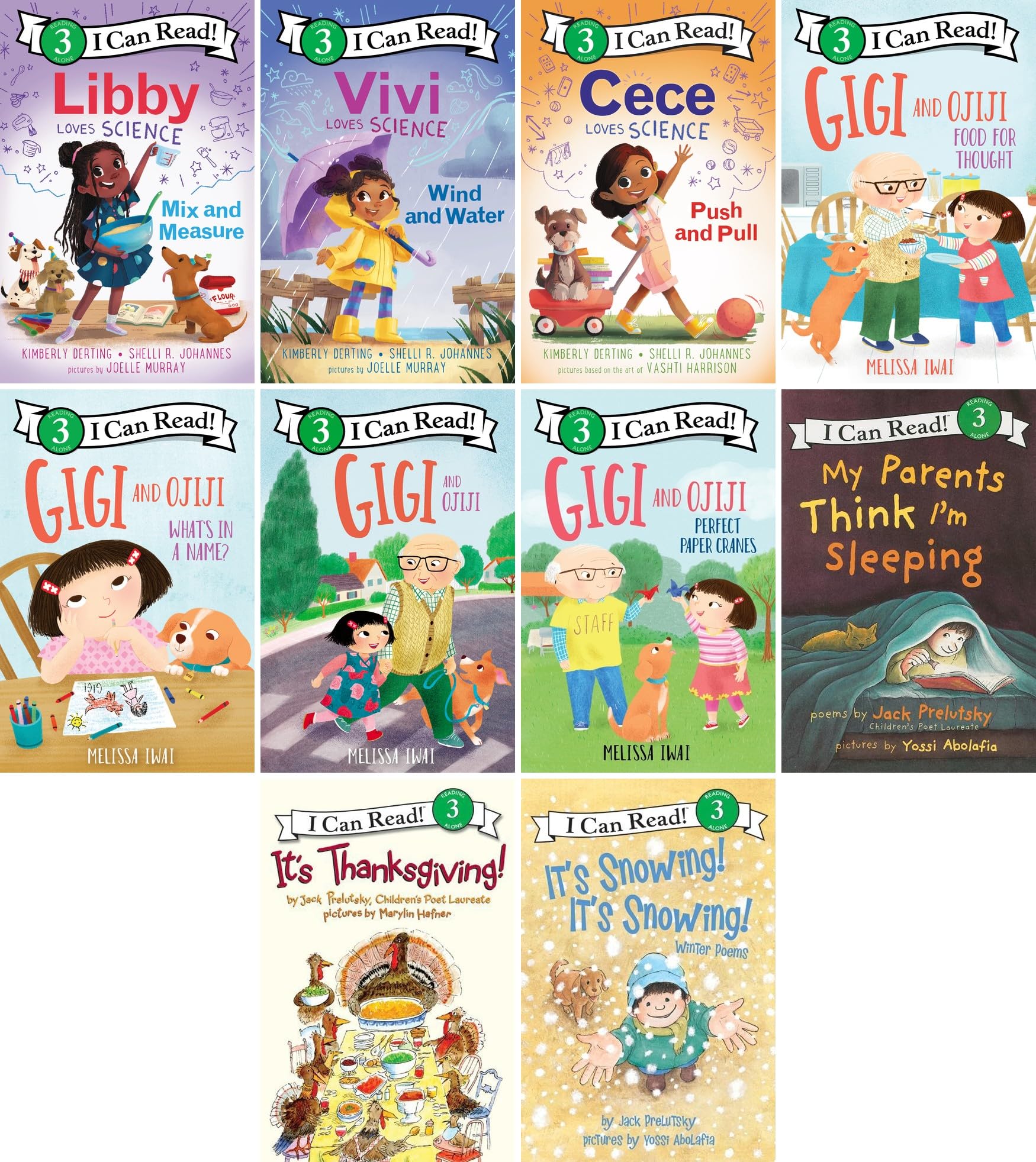 I Can Read Series Level 3: 10-Book Collection Set, Libby Loves Science: Mix and Measure, Vivi Loves Science: Wind and Water, Cece Loves Science: Push and Pull, Gigi and Ojiji & More