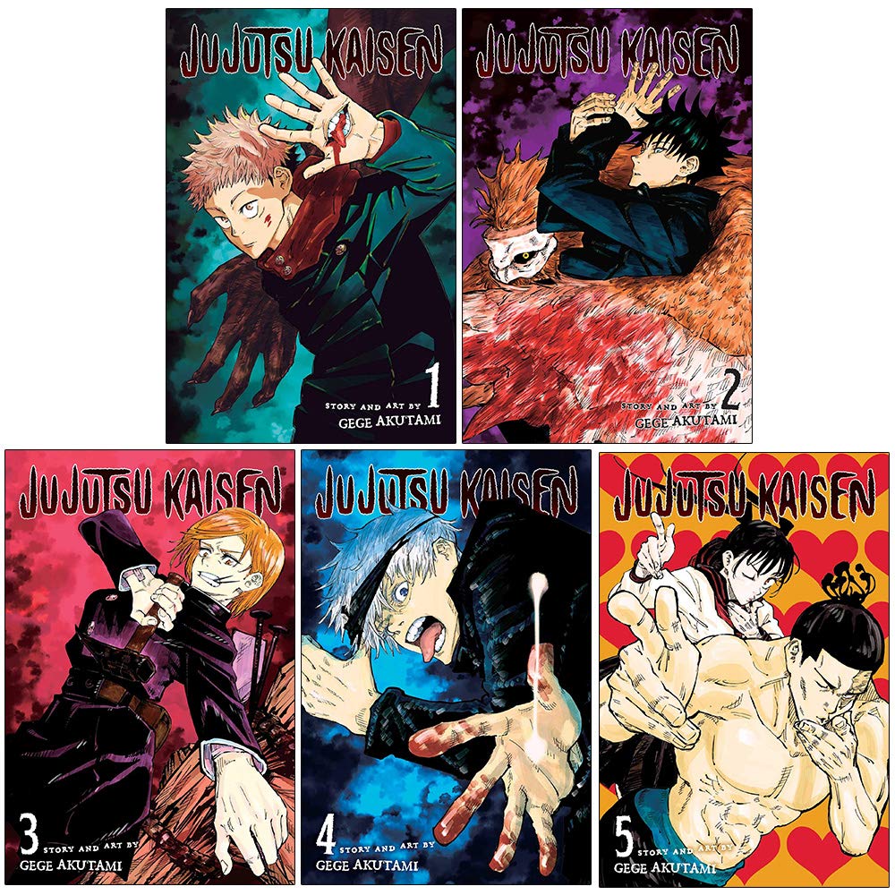 Jujutsu Kaisen Series Vol 1-5 Books Collection Set By Gege Akutami