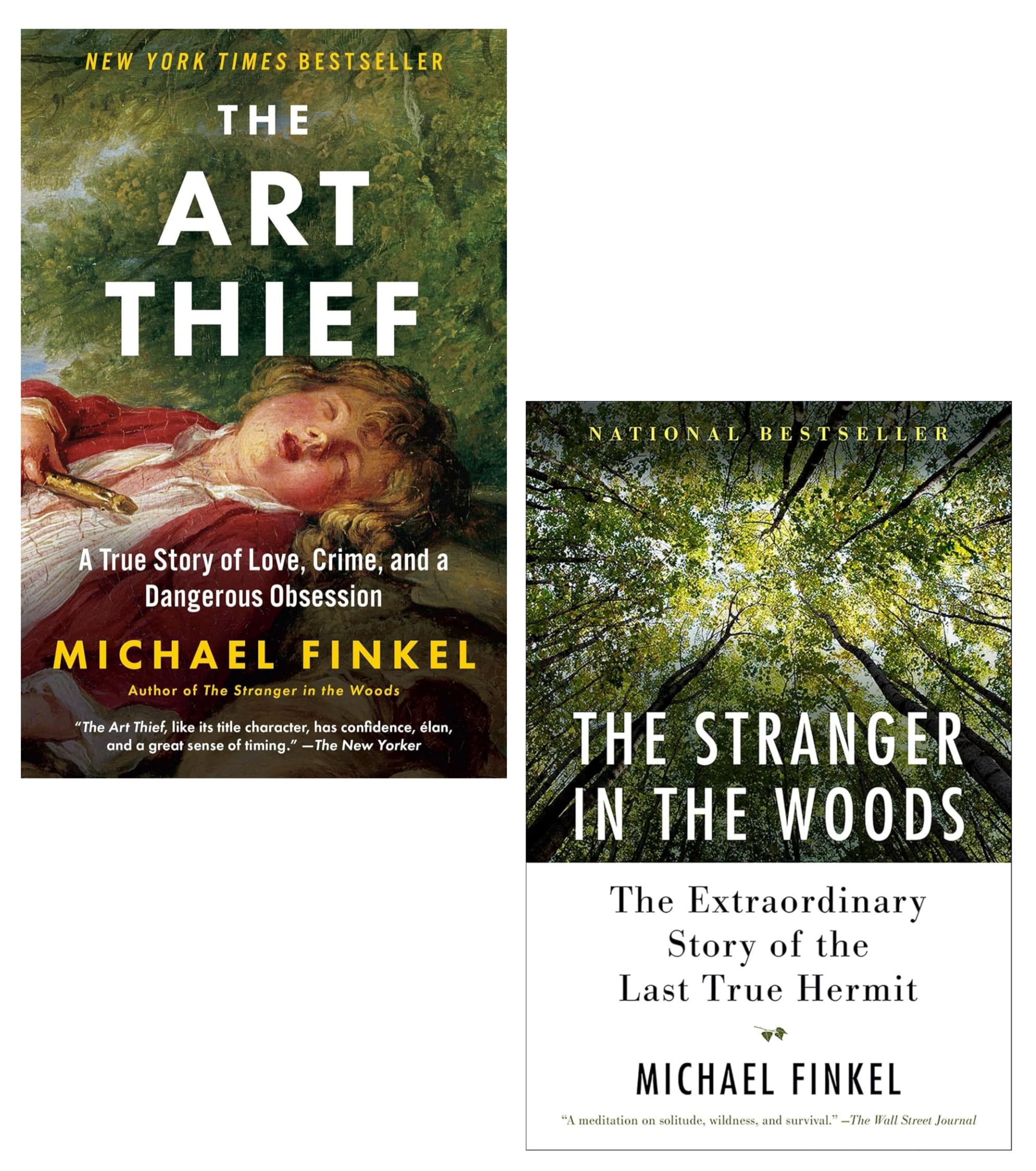 Michael Finkel Bestselling Series 2 Books Set – The Art Thief and The Stranger in the Woods