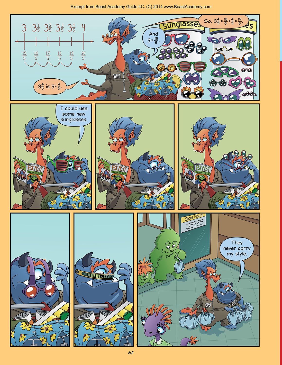 Art of Problem Solving: Beast Academy Grade 4 Complete Books Set, 8 Books Collection, Guide and Practice, Math Guide 4A 4B 4C 4D, Math Practice 4A 4B 4C 4D