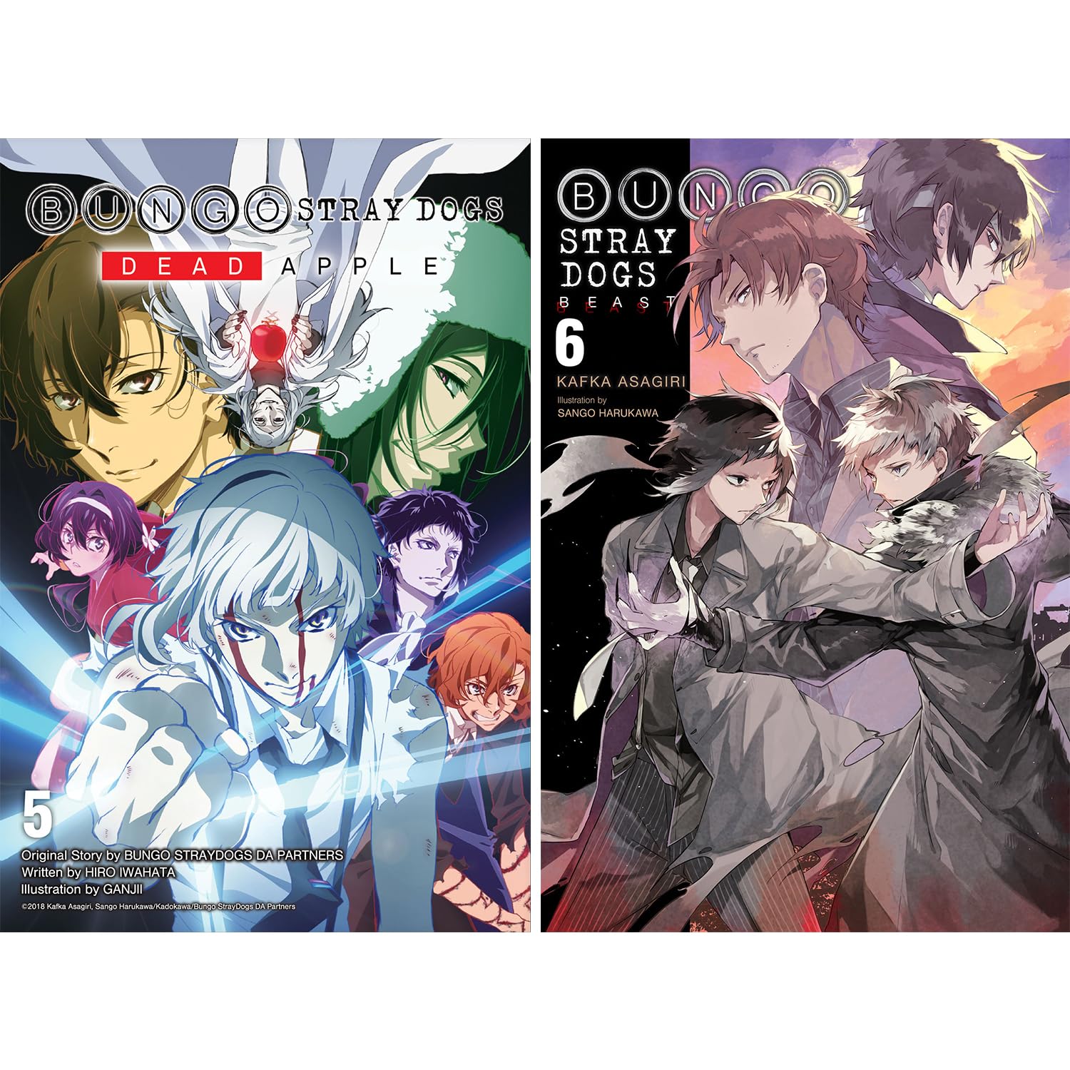 Bungo Stray Dogs, Vol. 1 -9 (light novel) by Kafka Asagiri collection set