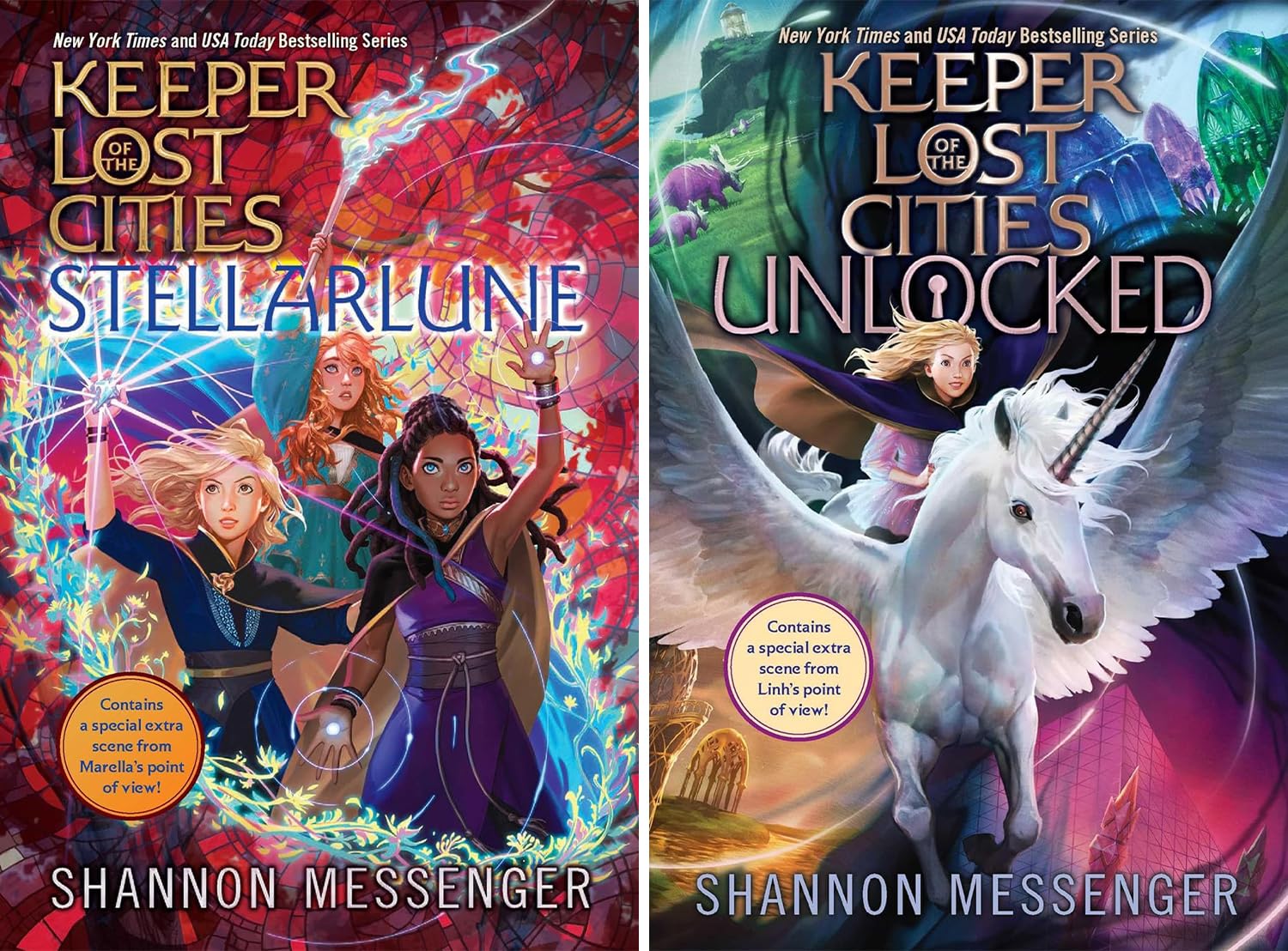 Keeper of the Lost Cities Series 11 Books Set by Shannon Messenger (Keeper of the Lost Cities, Exile, Everblaze, Neverseen, Lodestar, Nightfall, ... Unlocked Book 8.5, Unraveled Book 9.5)
