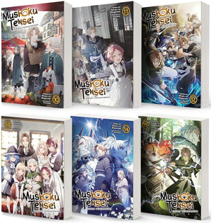 Mushoku Tensei Series. Collection Set of 6 Books, Jobless Reincarnation Light Novel Set Vol. 10-15 by Rifujin Na Magonote