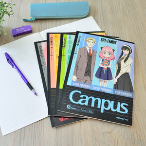 KOKUYO Composition Notebooks, 5 Pack Campus Semi-B5 Comp Book with Dot A 7mm Ruled, 30 Sheets, School Lined Notebook Spy x Family Limited Edition, Journal Notebook for Women Work Study Note Taking