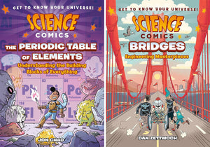 Science Comics: Get to Know Your Universe! 10-Book Collection – Rocks and Minerals, Digestive System, Spiders, Whales, Birds of Prey, Bridges, Periodic Table of Elements, Electricity, Frogs, Crows