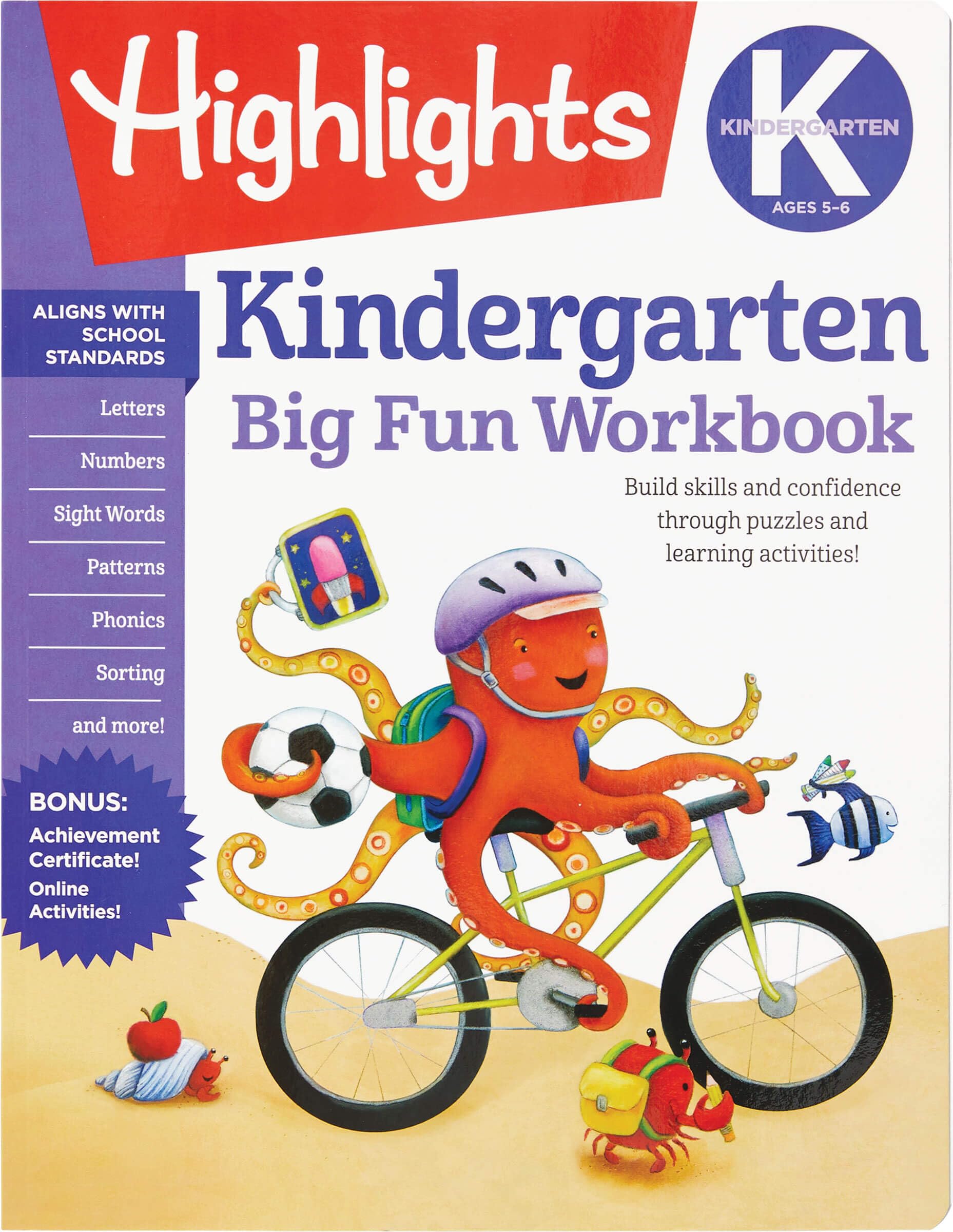 Kindergarten Big Fun Workbook: Kindergarten Workbook With Learning Activities for School Prep and Readiness, Kindergarten Activity Book for Ages 5-6