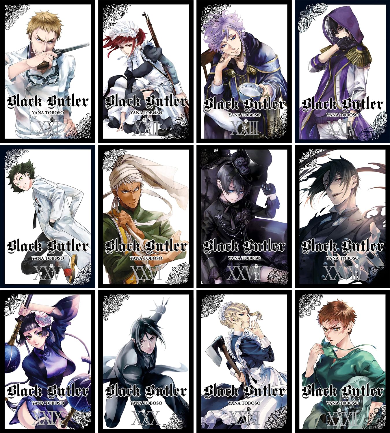 Black Butler Manga Set Vol 21-32 by Yana Toboso, Set of 12 Books