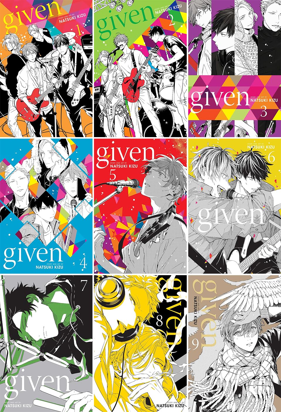 Given 1-9 Bundle Set (9 Book Collection) by Kizu Natsuki