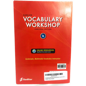 Vocabulary Workshop Enriched Edition Level G ©2012
