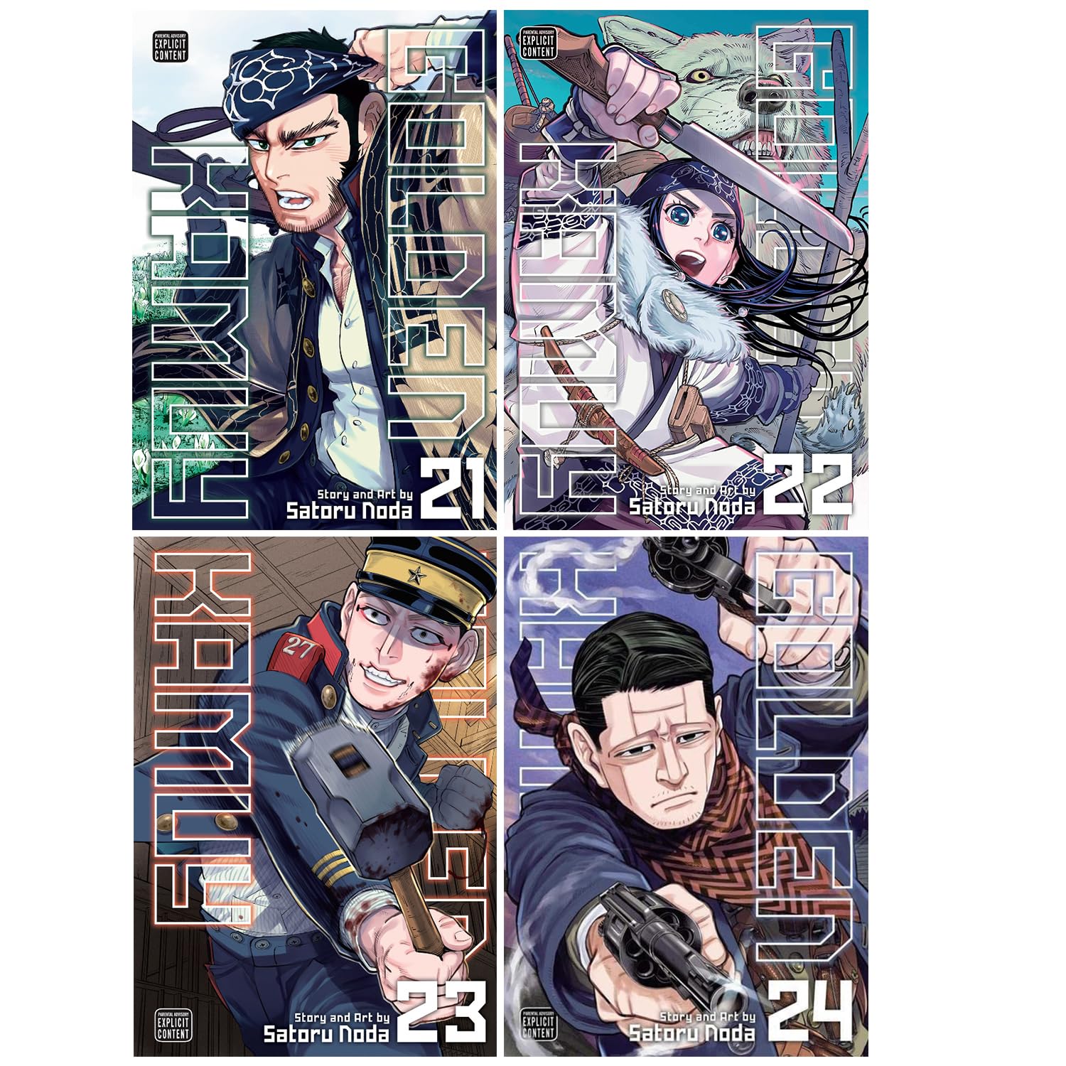 GOLDEN KAMUY Serie : Vol 1-24 Collection 24-Book Set by Noda Satoru