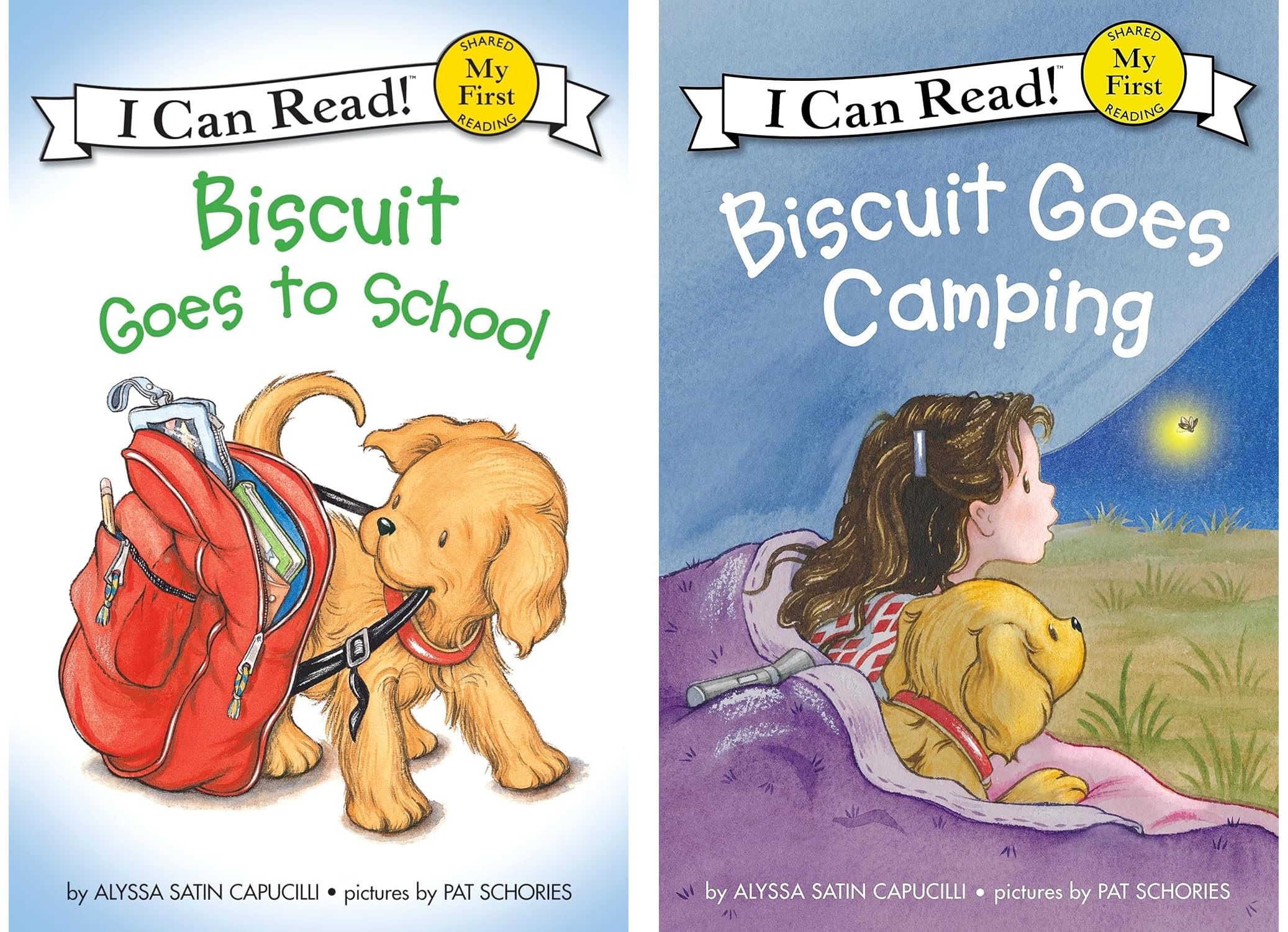My First I Can Read Biscuit Series 10 Books Set - Biscuit Goes to School, Goes Camping, Little Pup, Flies a Kite, Puppy Sleepover, Anniversary, Baby, Rides the Ferry, Visits the Firehouse, Big Parade