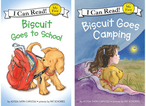 My First I Can Read Biscuit Series 10 Books Set - Biscuit Goes to School, Goes Camping, Little Pup, Flies a Kite, Puppy Sleepover, Anniversary, Baby, Rides the Ferry, Visits the Firehouse, Big Parade