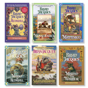 Brian Jacques Redwall Series 1-6 (Redwall, Mossflower, Mattimeo, Mariel of Redwall, Salamandastron, Martin the Warrior)