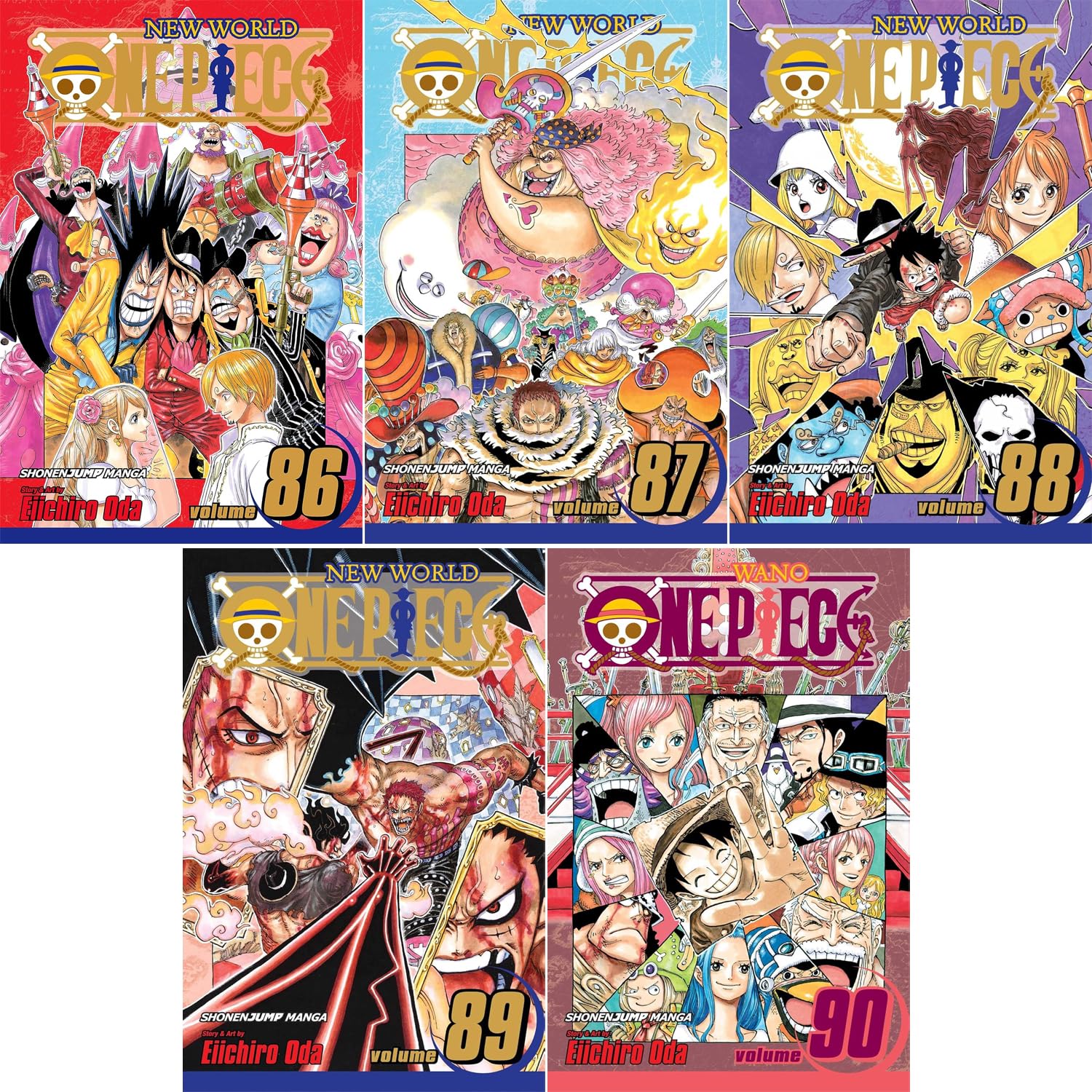 One Piece Series: Oda Eiichiro Vol 86-90 Collection 5 book set