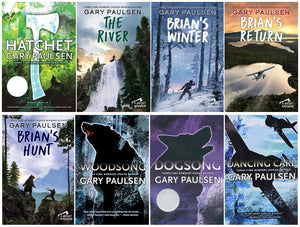 The Gary Paulsen 8 Books Set - Dancing Carl; Dogsong; Hatchet; Woodsong; The River; Brian's Winter; Brian's Return; Brian's Hunt
