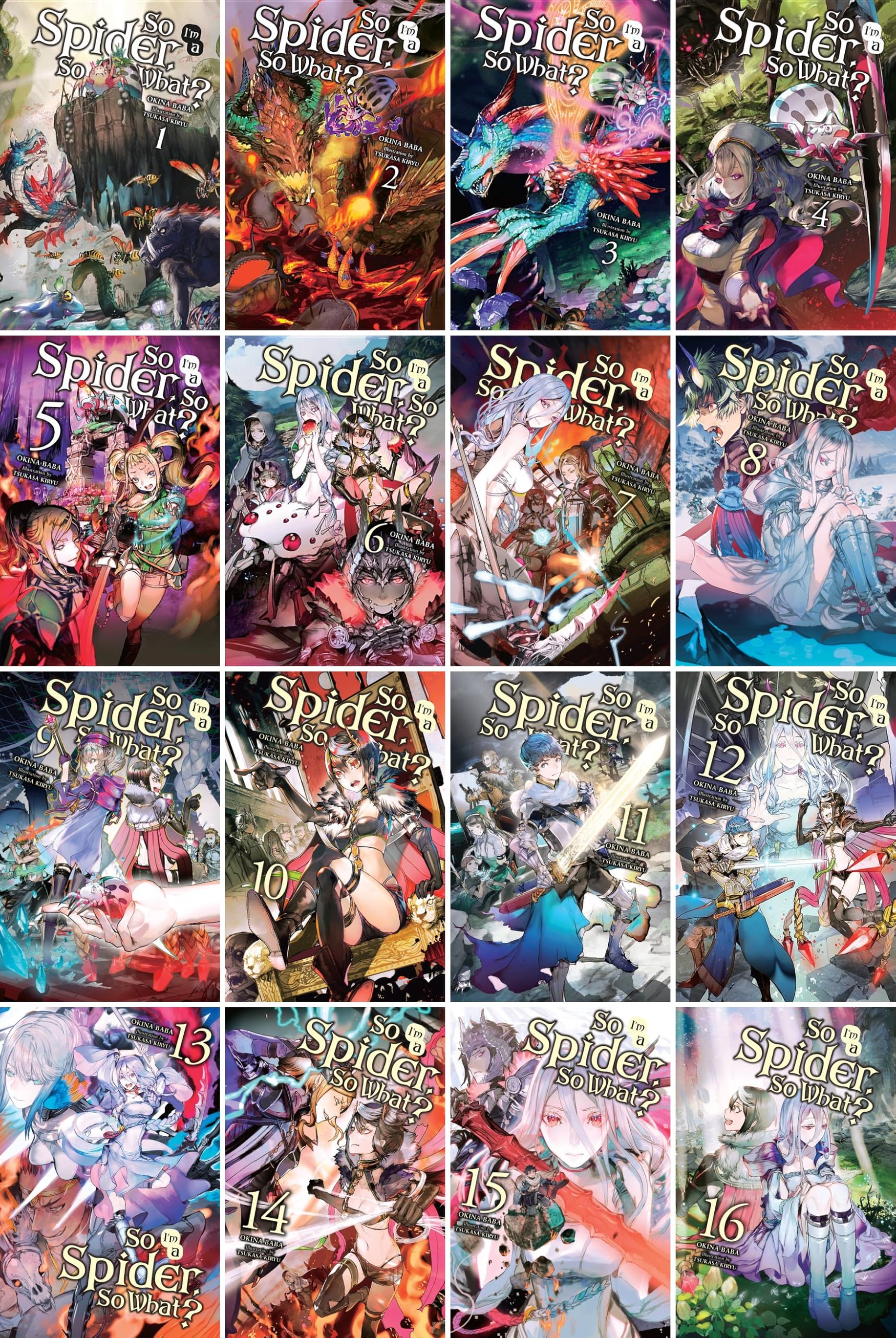 So I'm a Spider, So What? Series by Baba, Okina (light novel) 16 bookset ( Vol 1-16)