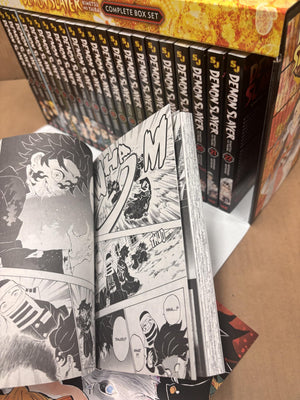Demon Slayer Manga Box Set Kimetsu no Yaiba (Volumes 1–23) – English Premium Manga Edition with Booklet & Poster – Koyoharu Gotouge, VIZ Media & Juliet Music Bookmark (Demon Slayer: Kimetsu no Yaiba)