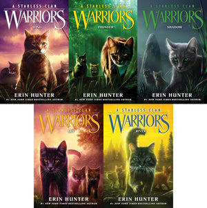 Warriors: A Starless Clan Series, 5 Books Collection Set, River, Sky, Shadow, Thunder, Wind, by Erin Hunter