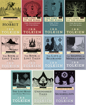 J.R.R. Tolkien Middle-Earth 11-Book Collection Set: The Hobbit, The Lord of the Rings Trilogy, The Silmarillion, Lost Tales & Legendary Fantasy Works