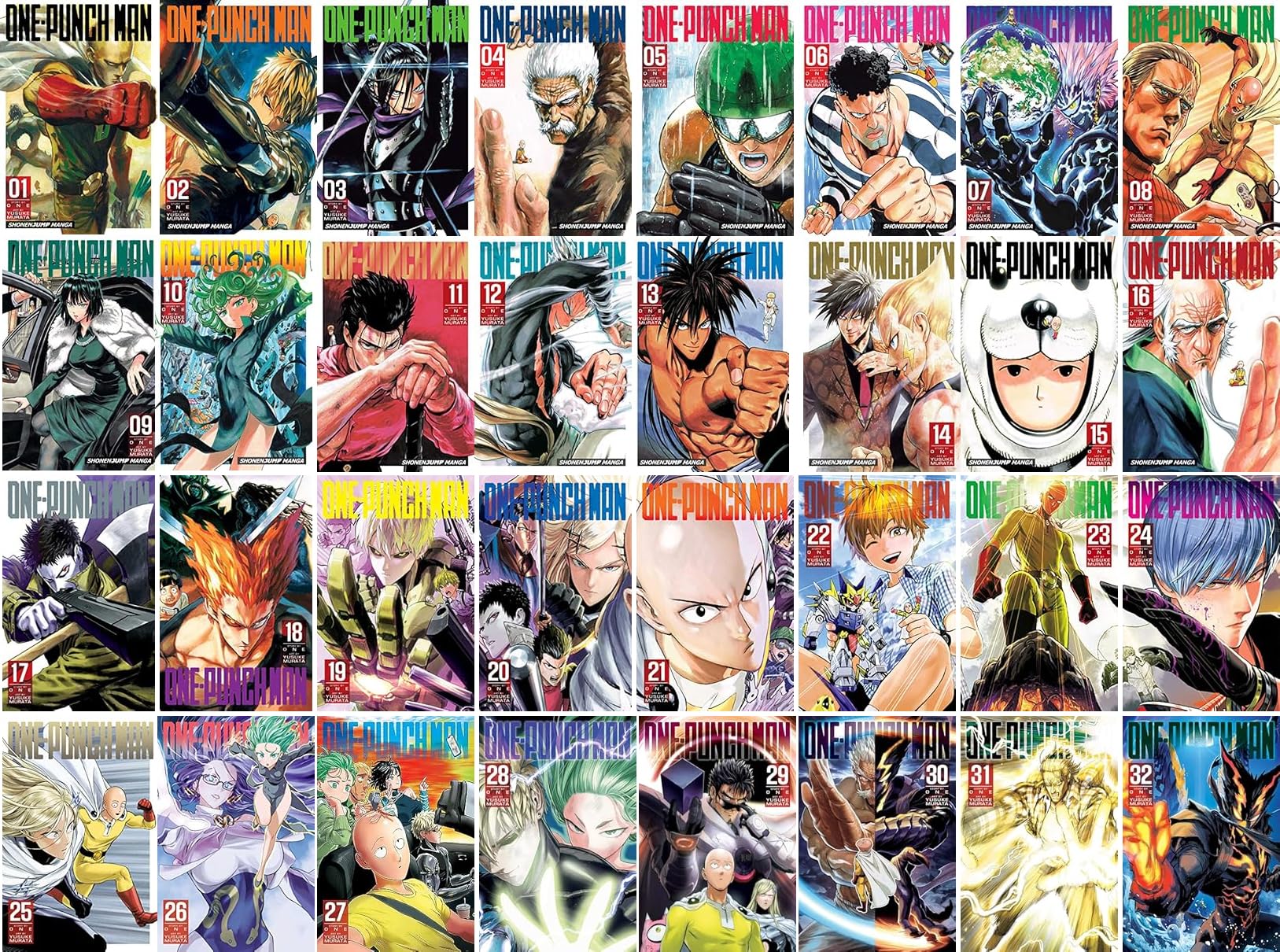 One-Punch Man Series Vol. 1-32, 32 Books Collection Set, by One