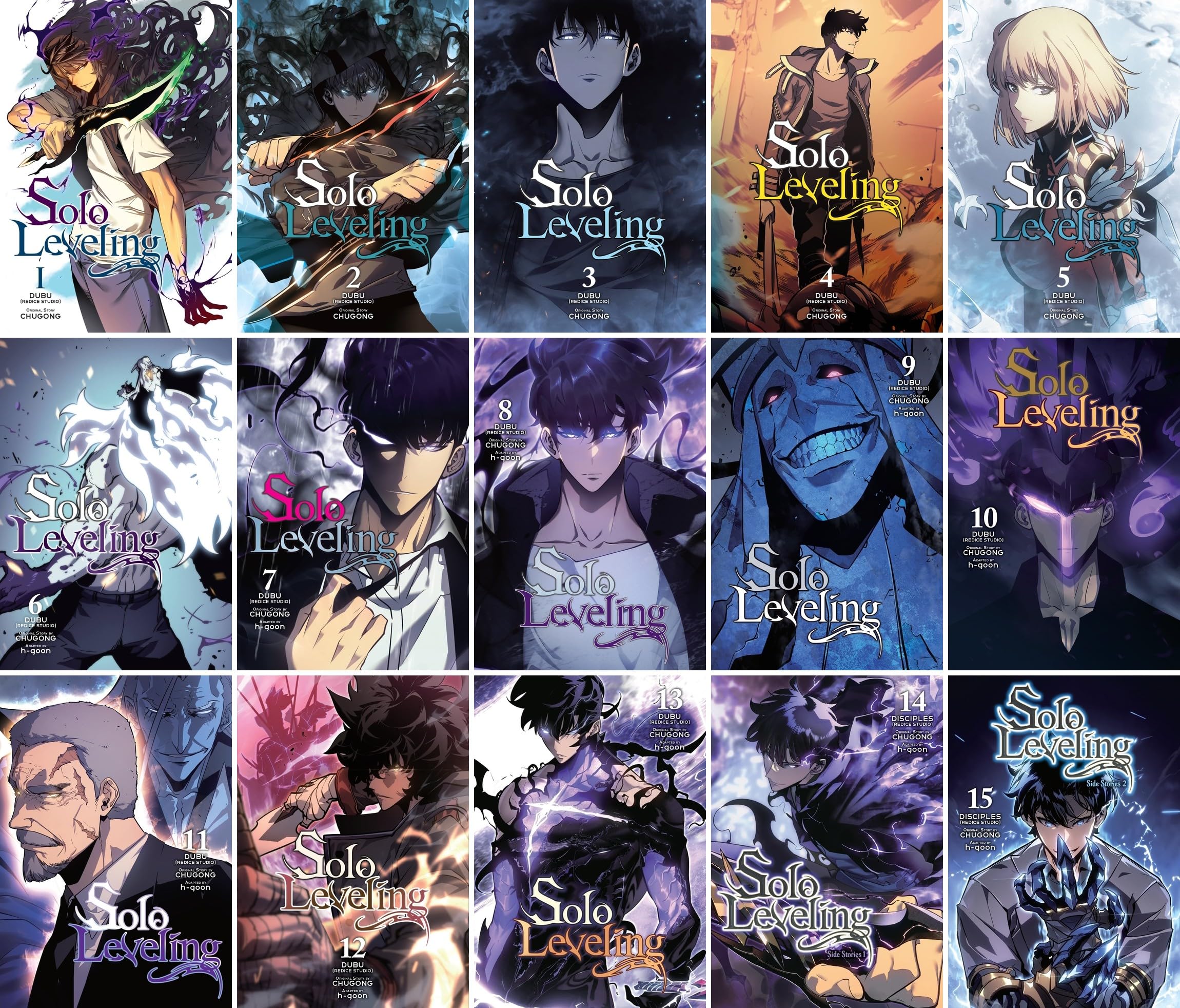 Solo Leveling Manga Series 15 Collection Books Set Vol 1-15 by Chugong