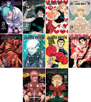 Jujutsu Kaisen Manga Series Vol. 21-30, 10 Books Collection Set by Gege Akutami