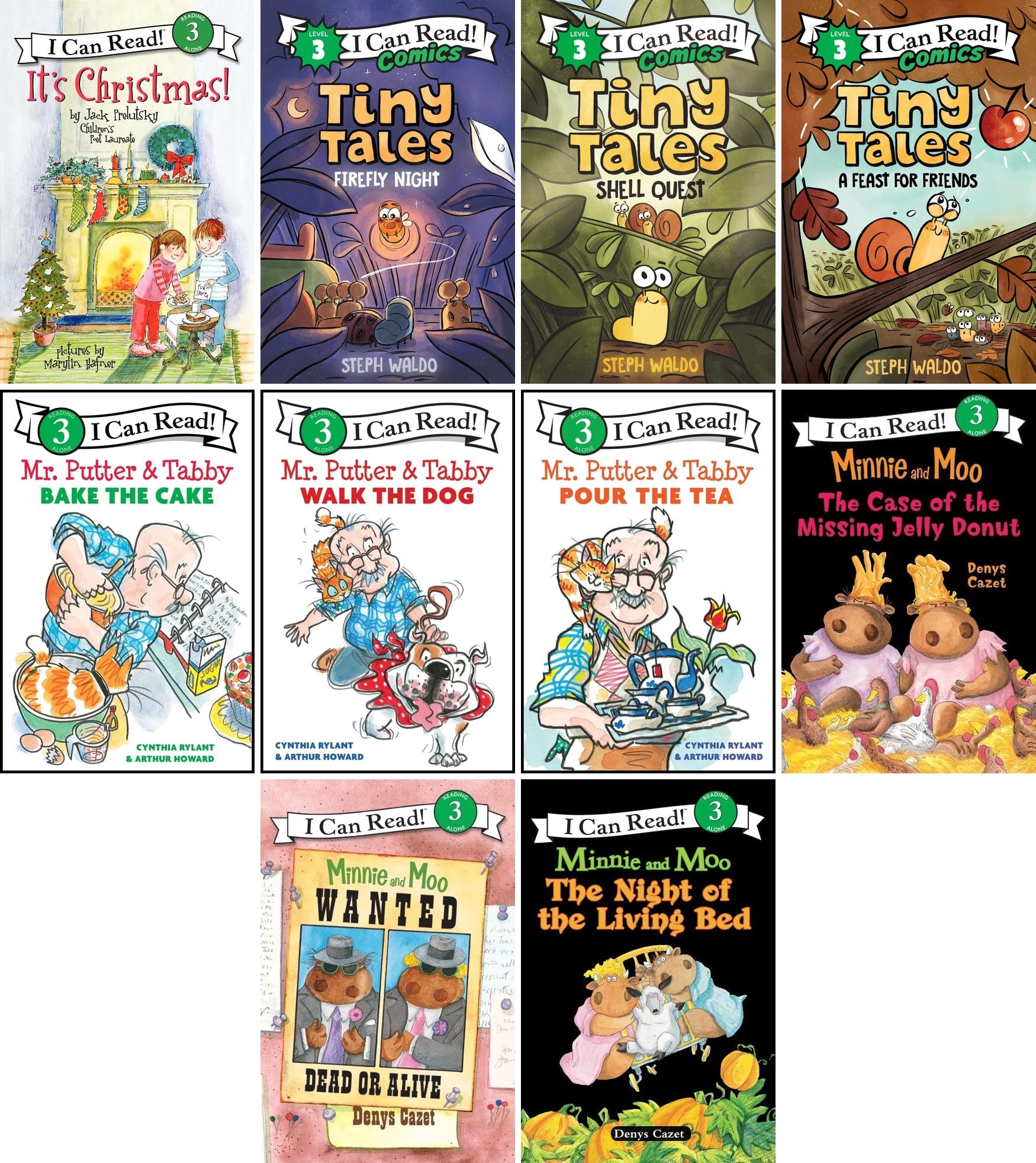 I Can Read Series Level 3: 10-Book Collection Set, It's Christmas!: A Christmas Holiday Book for Kids, Mr. Putter & Tabby Bake the Cake, The Night of the Living Bed & More