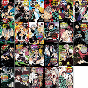 Demon Slayer Manga Box Set Kimetsu no Yaiba (Volumes 1–23) – English Premium Manga Edition with Booklet & Poster – Koyoharu Gotouge, VIZ Media & Juliet Music Bookmark (Demon Slayer: Kimetsu no Yaiba)