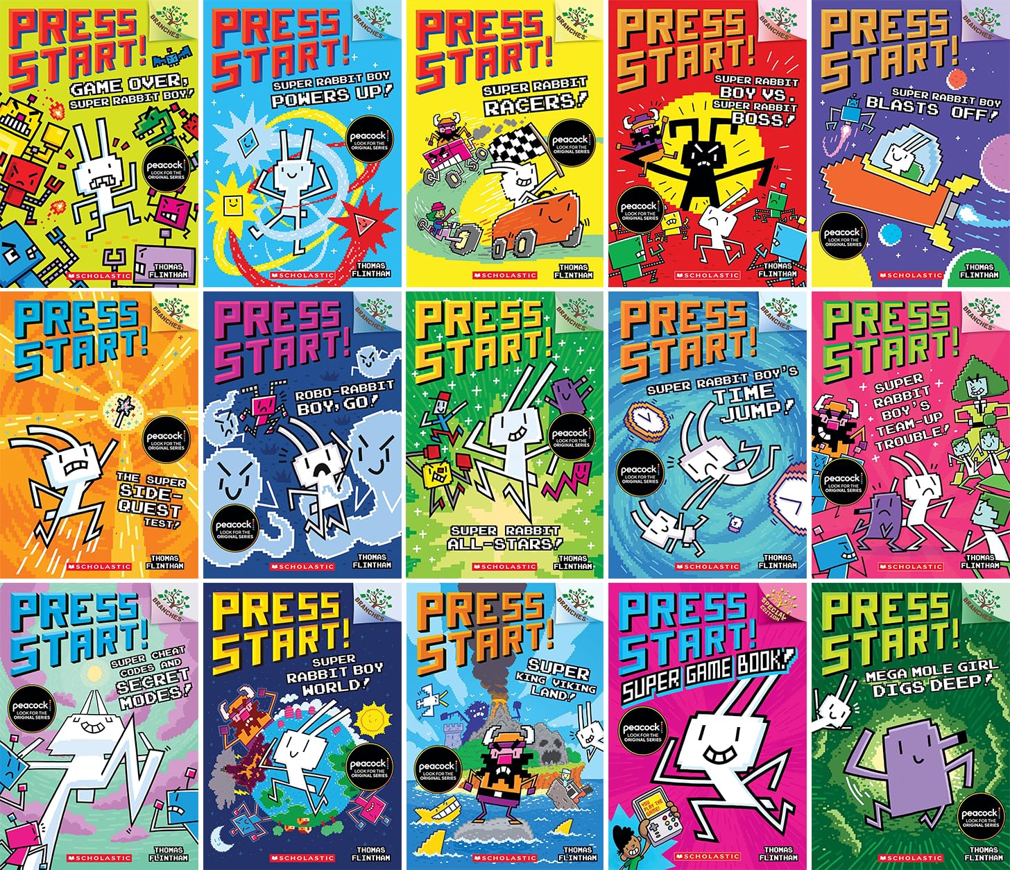 Press Start! A Branches Book Series. 15 Books Collection Set. Vol. 1- Vol. 15 by Thomas Flintham