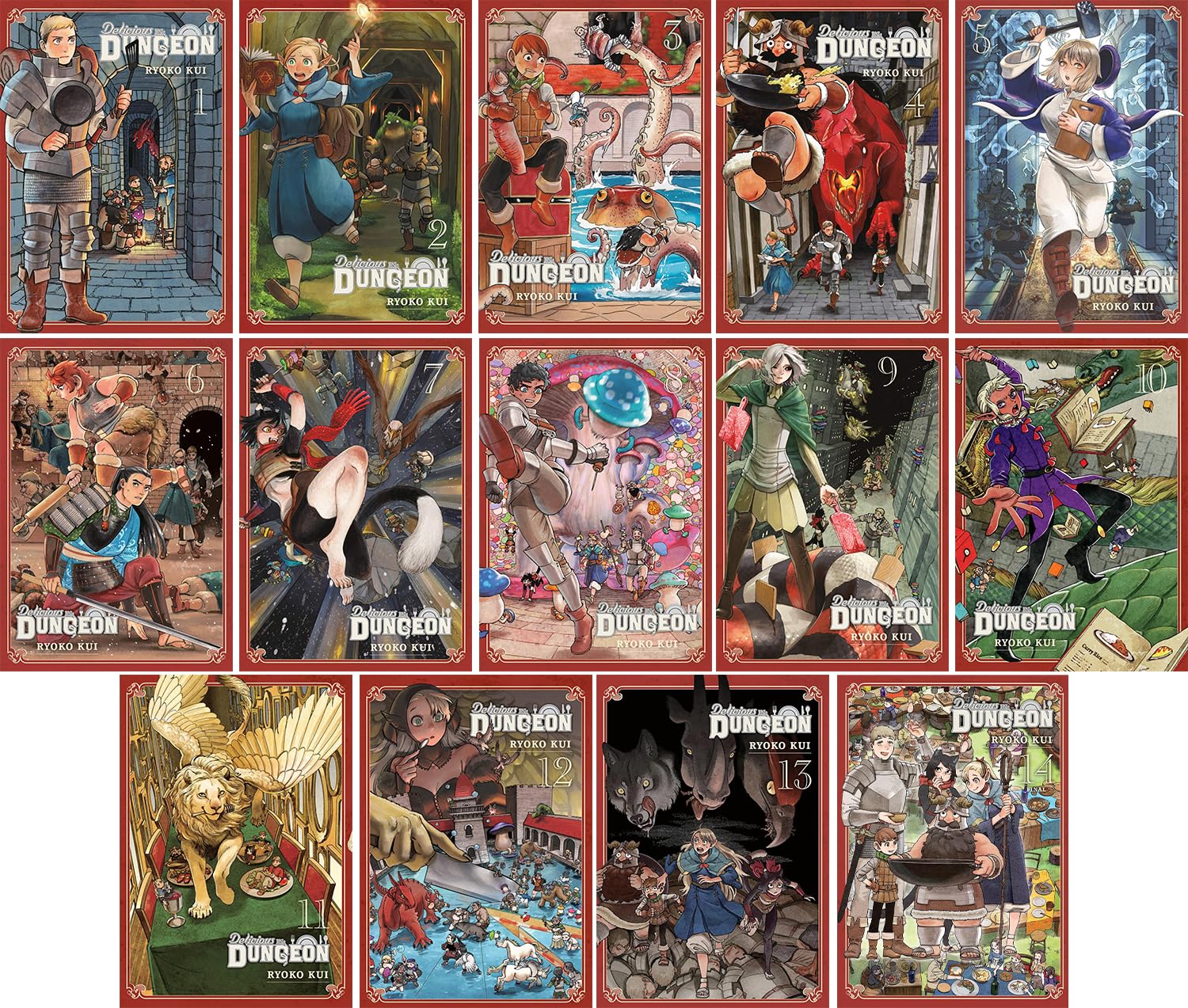 Delicious in Dungeon Manga Set Vol. 1-14 by Ryoko Kui