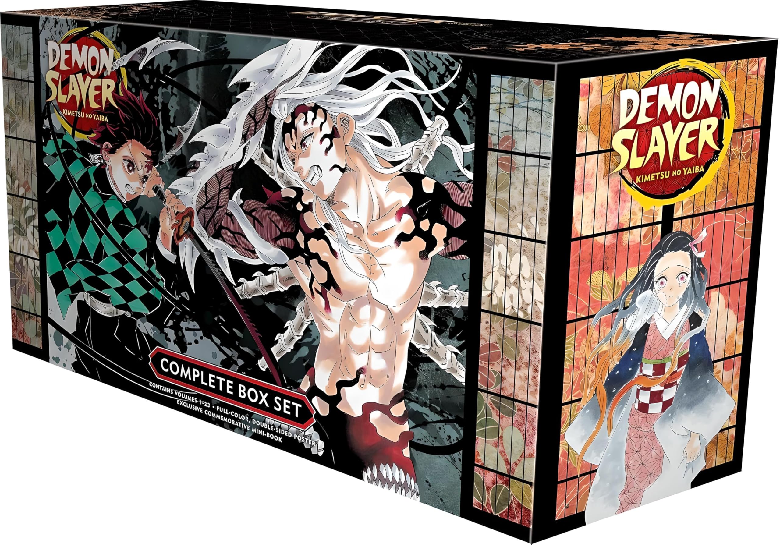 Demon Slayer Manga Box Set Kimetsu no Yaiba (Volumes 1–23) – English Premium Manga Edition with Booklet & Poster – Koyoharu Gotouge, VIZ Media & Juliet Music Bookmark (Demon Slayer: Kimetsu no Yaiba)