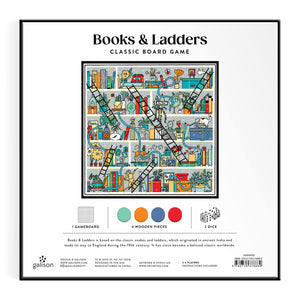 Galison Books and Ladders – Literary Version of Classic Snakes and Ladders Board Game for Adults and Kids Alike Perfect for Family Game Night, 2-4 Players, Medium