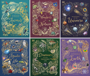 DK Children's Anthologies Set of 6 Books. Wonders of Nature, Mysteries of the Universe, Anthology of Intriguing Animals, Dinosaurs and other Prehistoric Life, Aquatic Life & Our Extraordinary Earth