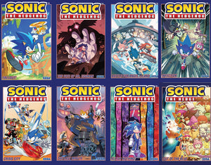 Sonic the Hedgehog Series 8 book set (vol 1-8: Fallout, The Fate of Dr. Eggman, Battle for Angel Island ,Infection,Crisis City,The Last Minute, All or Nothing,Out of the Blue)