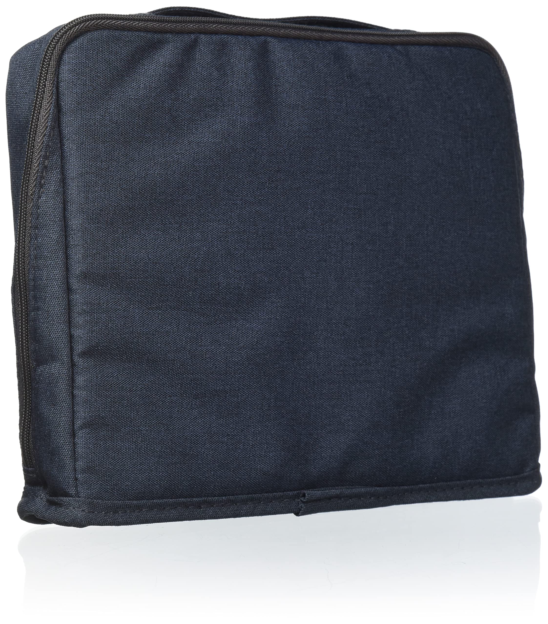 KOKUYO Pencil Case Pouch, Haco-Biz Standing Pen Pouch Bag, Foldable Stand up Pencil Holder Organizer, Large Capacity Portable Pencil Box for School Supplies, Navy x Khaki, Japan Import (KAHA-HB11B)