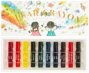 KOKUYO KE-AC27 Transparent Crayons, 10 Colors