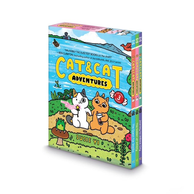 Cat & Cat Adventures #1-3: A Graphic Novel 3-Book Box Set: The Quest for Snacks, the Goblet of Infinity, Journey Into Unibear City (Cat & Cat Adventures)